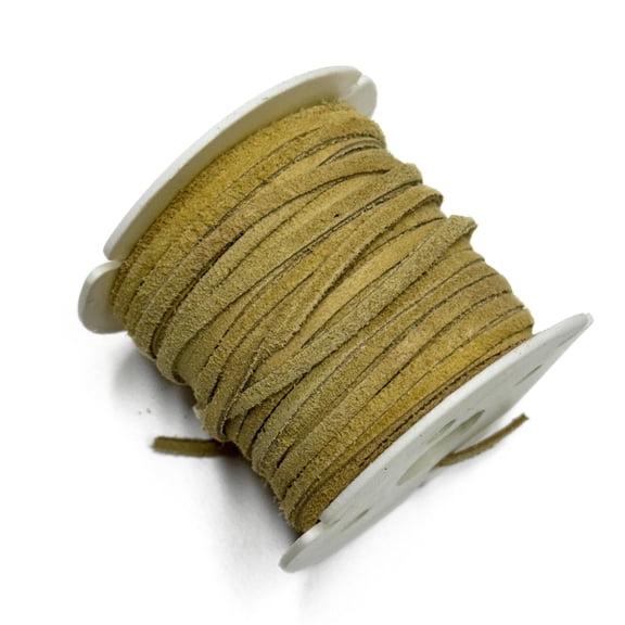 Suede Leather Lace - 1/8" x 25 yards - Black - Brown - Chocolate - Red - Cobalt - Toast - Beige - White