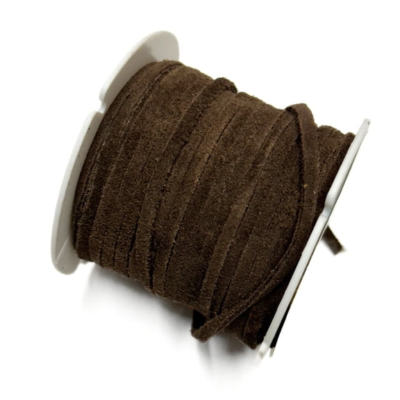 Suede Leather Lace - 1/8" x 25 yards - Black - Brown - Chocolate - Red - Cobalt - Toast - Beige - White