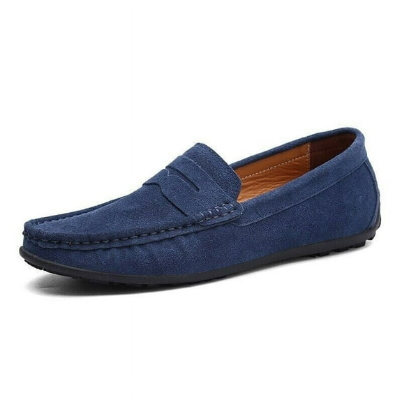 Suede Leather Men Casual Shoes Loafers Leather Driving Moccasins Slip on Shoes