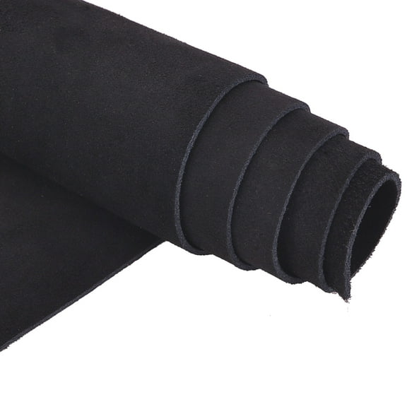 Suede Leather Square for Craft Hobby DIY Gift Leather Pieces 1.5MM THICKNESS in Black