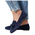 thumbnail image 1 of Suede Loafers Sneakers for Women Memory Foam Tassel Slip on Shoes Lightweight Non Slip Fashion Dress Footwear Blue Size 6, 1 of 6