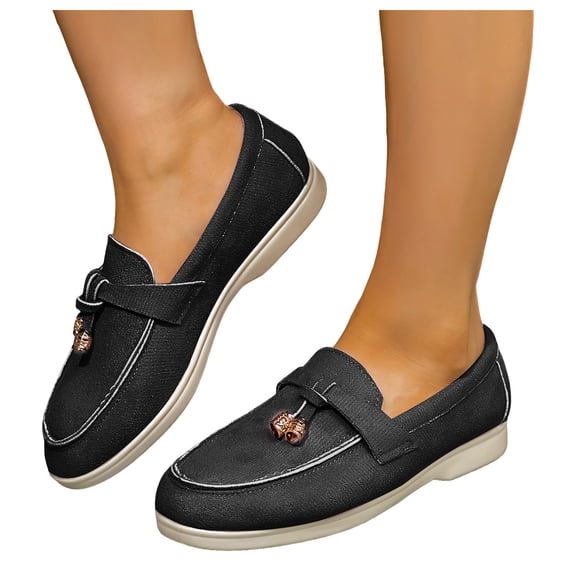 Suede Loafers for Women Slip On Flat Driving Shoe Wide Width Comfortable Ladies Casual Non Slip Work Shoes Gray Size 8.5