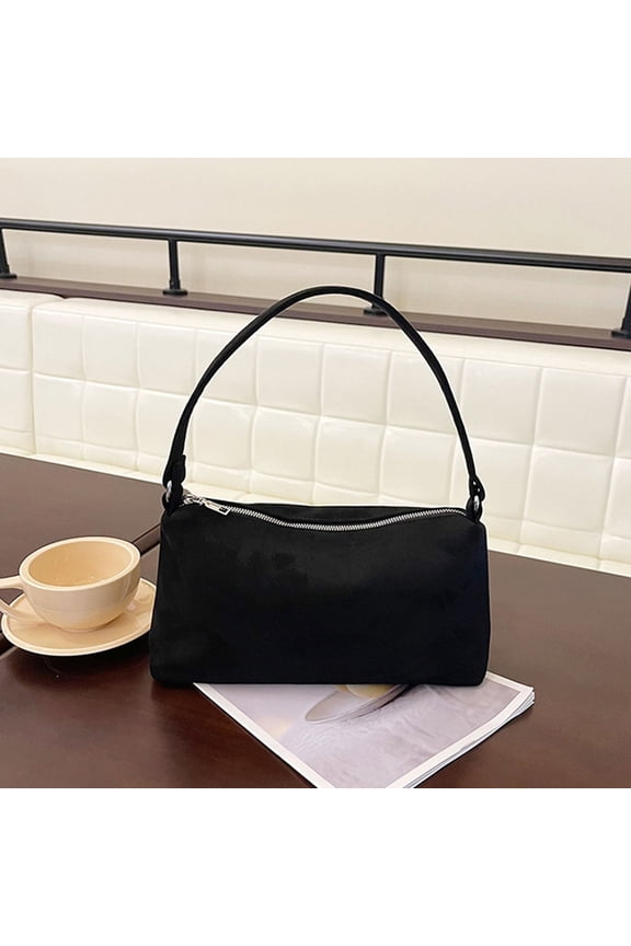 Suede Mini Tote Shoulder Bag For Women 2025 Fall Winter Fashion Handbag Elegant Clutch Purse