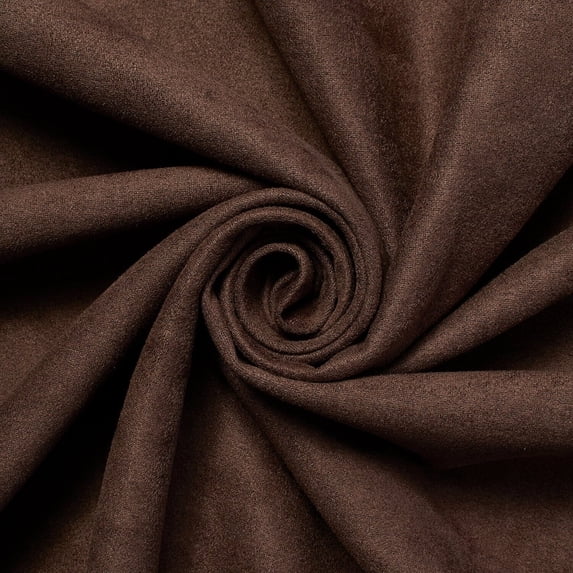 Suede Scuba Double Knit Faux Leather Polyester 60" Fabric By The Yard - Brown (5 Yards)