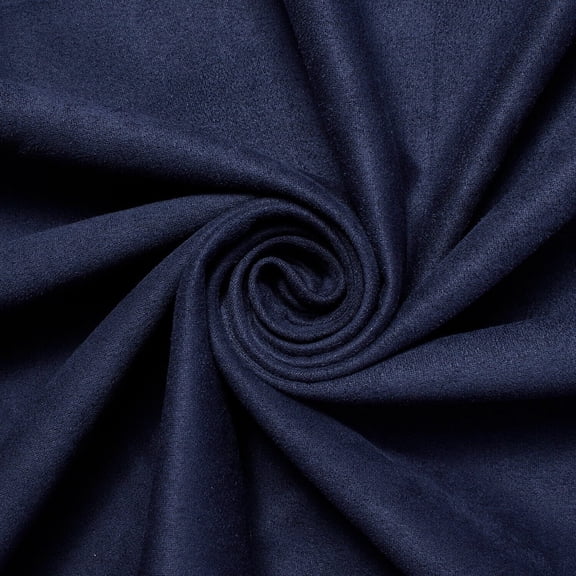 Suede Scuba Double Knit Faux Leather Polyester 60" Fabric By The Yard - Navy Blue (10 Yards)