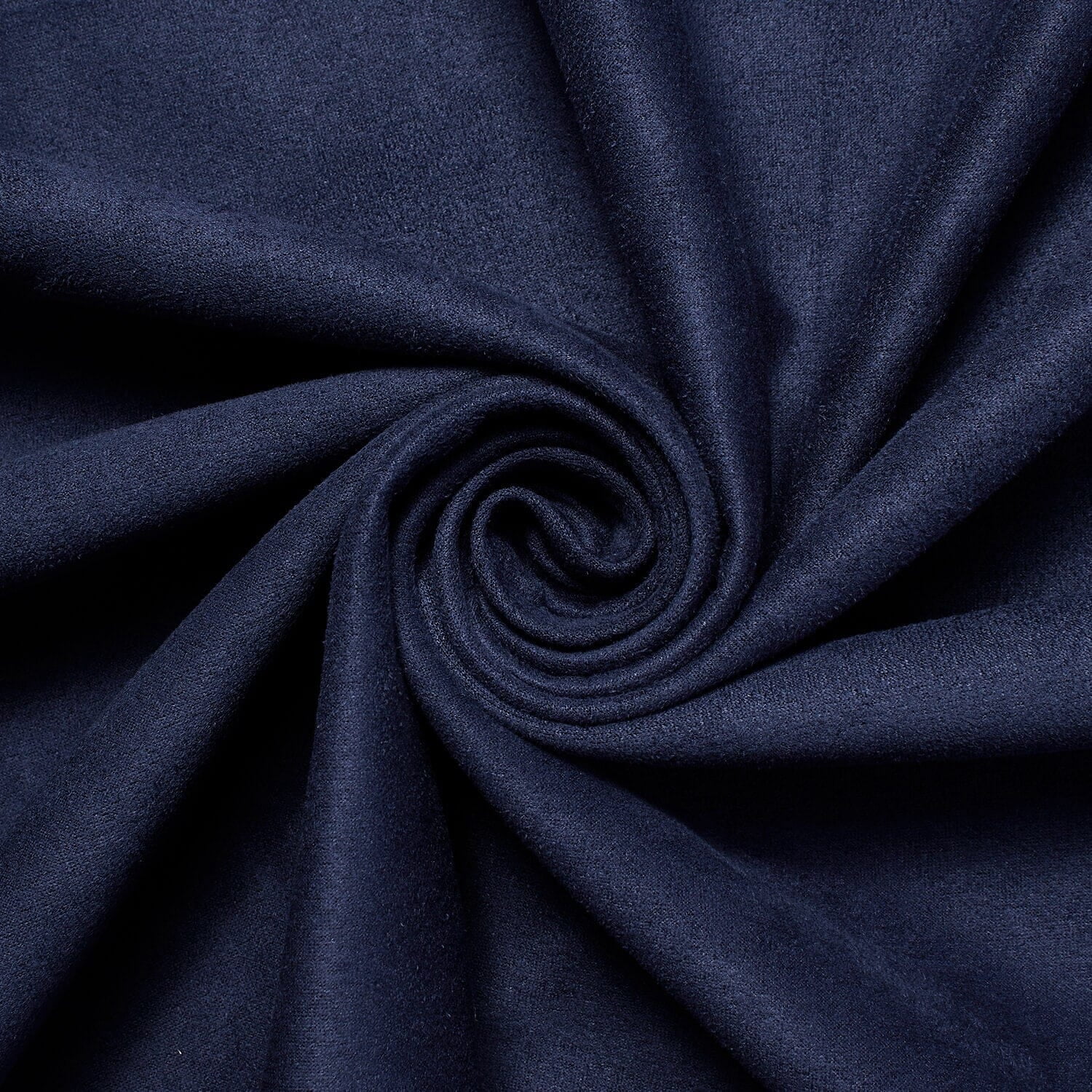 Suede Scuba Double Knit Faux Leather Polyester 60" Fabric By The Yard - Navy Blue (5 Yards)