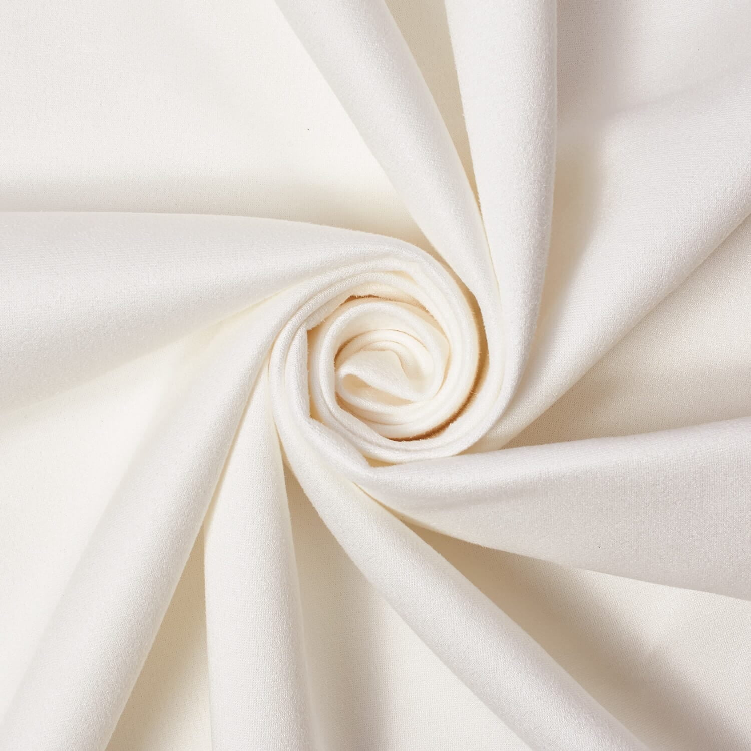 Suede Scuba Double Knit Faux Leather Polyester 60" Fabric By The Yard - Off White (5 Yards)