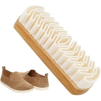 Suede Shoe Brush and Eraser, 2025 Upgraded Suede Brush and Eraser, Multi-Purpose Nubuck Cleaner for Shoes, Bags, Jacket, Purse, Sofa with Wooden Handle, Stain Eraser, Leather Cleaning Brush (1)