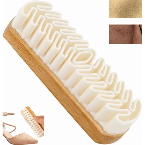 Suede Shoe Brush, Rubber Polish Eraser with Soft Bristle Brush for Suede Cleaner and Nubuck Brush (1 pcs)