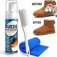 thumbnail image 1 of Suede Shoe Cleaner Kit, 6.76oz Suede & Nubuck Cleaner Spray with Brush and Towel, Color-Safe Foam Cleaner for Sneakers, Boots, Trainers & Leather Shoes, Removes Dirt, Stains, Salt Marks & Water Spots, 1 of 7