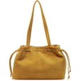thumbnail image 1 of Suede Shoulder Bag Vintage Drawstring Medium Handbag Slouchy Purse, 1 of 7