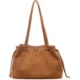 thumbnail image 1 of Suede Shoulder Bag Vintage Drawstring Medium Handbag Slouchy Purse, 1 of 7