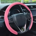 thumbnail image 1 of Suede Steering Wheel Cover, Universal 15 Inch Car Steering Wheel Cover, Non-Slip Design, Breathable, Car Interior Accessories Pink, 1 of 8
