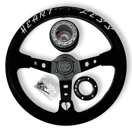 Suede Steering Wheel + Hub Adapter Kit For Subaru Impreza WRX STI Legacy Eclipse