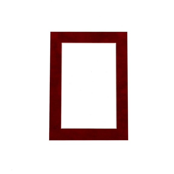 Suede Texture Photo Mat - Blaze Red 11x14 for 8x10 Photos - Fits 11x14 Frame