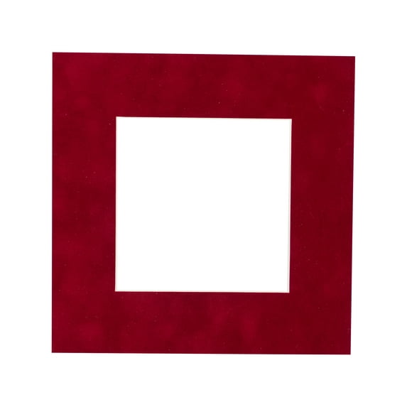 Suede Texture Photo Mat - Blaze Red 16x16 for 8x8 Photos - Fits 16x16 Frame