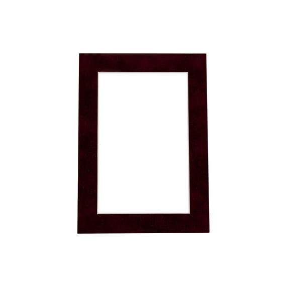 Suede Texture Photo Mat - Burgundy Red 11x14 for 8.5x11 Certificates - Fits 11x14 Frame