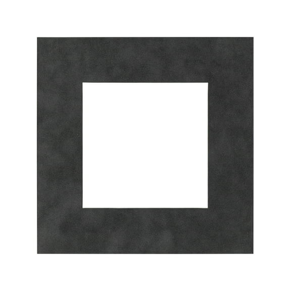 Suede Texture Photo Mat - Charcoal Grey 20x20 for 8x8 Photos - Fits 20x20 Frame