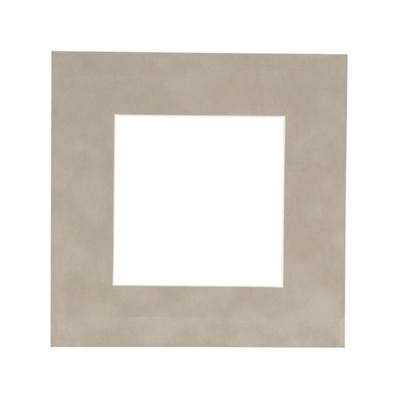 Suede Texture Photo Mat - Smoke Grey 12x12 for 8x8 Photos - Fits 12x12 Frame