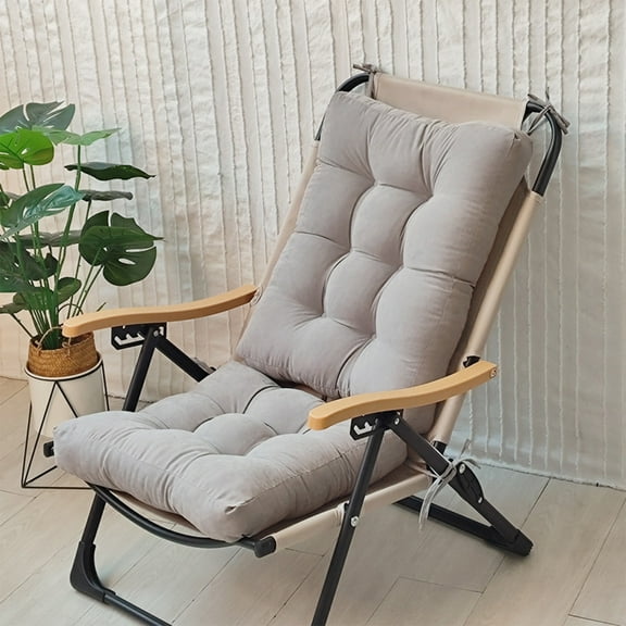 Suede Thickened Folding Cushion A Set of 2 - 21.25x16.92+16.92x16.92Inch,Sun Lounger Chair Cushions,High Back Rocker Chair Cushion with Tie for Garden Outdoor/Indoor/Sofa/Tatami/Car Seat/Bench
