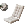 thumbnail image 1 of Suede Thickened Folding Cushion Set of 2 for Chair Recliner Rocking Chair, Polyester Plush Seat Cushions, 21.2x16.9"+16.9x16.9", 1 of 7