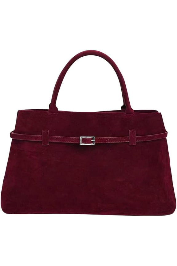 Suede Tote Bag Women Y2K Underarm Shoulder Bag Retro Vintage Top-handle Purse Satchels Work Bag 2024 Fall