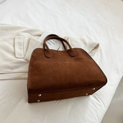 TGIEUX Suede Tote Bag for Women Large Leather Bag Retro Top Handle Bag Purses Crossbody Bag Trendy Handbag Work Bag