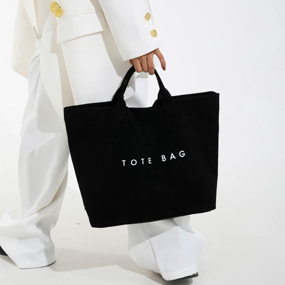 Suede Tote Bag for Women Large Soft Tote Bag for Work Travel Letter Print Hobo Bag Fashion Handbag