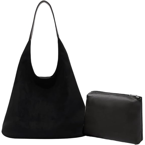 Suede Tote Bag for Women, Suede Purse,Stylish Large Capacity Work handbag, Suede Hobo Shoulder Bag for Daily Use