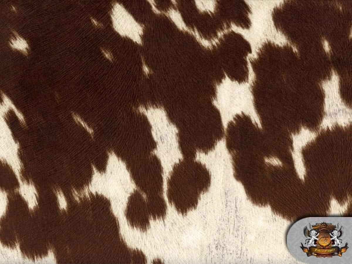 UDDER MADDNESS LINEN FAUX COWHIDE MICROSUEDE FURNITURE CUSHION FABRIC BTY  54W