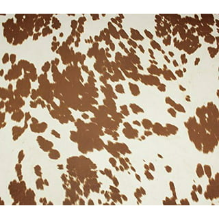 Udder Madness Milk Brown Faux Cowhide Hair on Hide Velvety Fabric