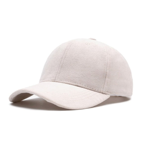 Sueded Baseball Cap for Men & Women Adjustable Snapback Hats Unisex Couples Classic Solid Color Sun Protection Workout Ponytail Hat