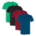 thumbnail image 1 of Sueded Bulk T-Shirt For Men, 60/40 Cotton/Polyester Assorted Short Sleeve Crewneck Plain Tees, (Dark Color 4 Pack, XS), 1 of 6