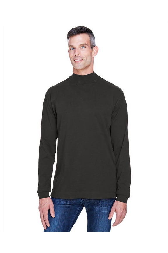 Sueded Cotton Jersey Mock Turtleneck