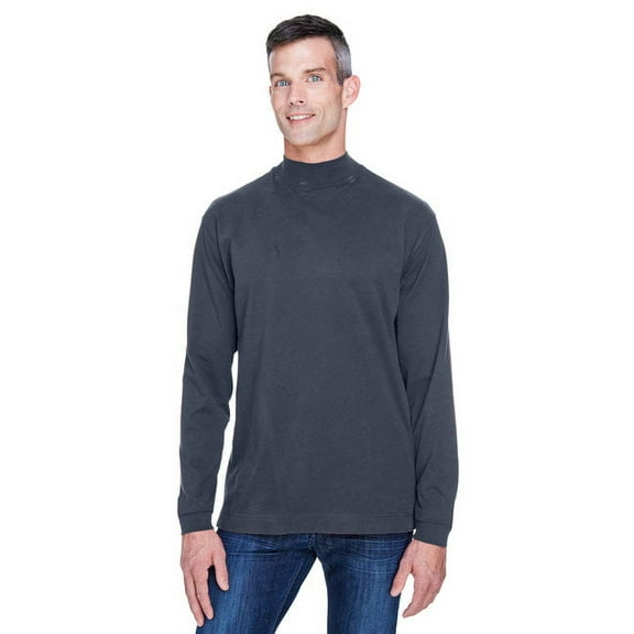 Sueded Cotton Jersey Mock Turtleneck