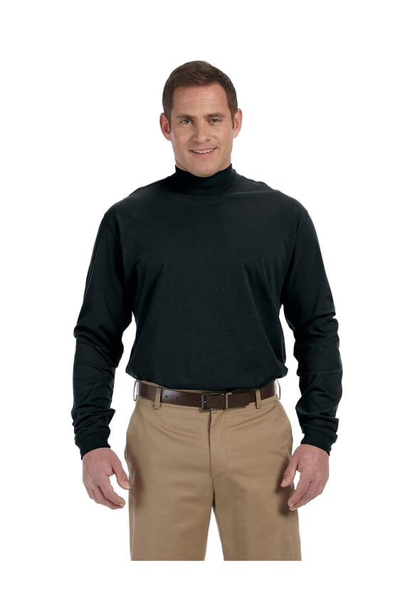 Sueded Men's Mock Turtleneck Jersey, Style D420