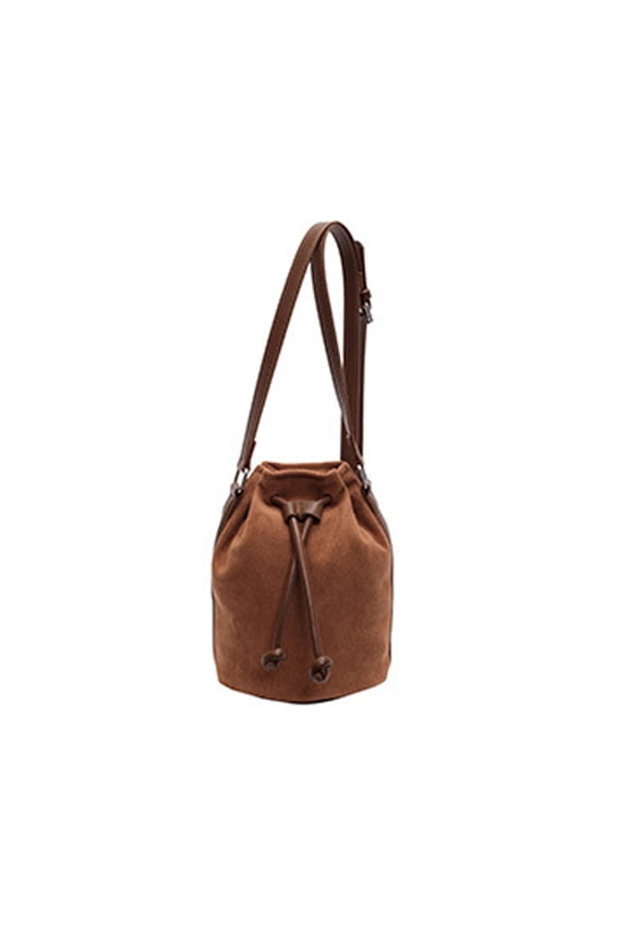 Suedes Drawstring Handbag Lightweight Waterproof Design For Everyday Use
