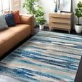 thumbnail image 1 of Suelur 5x7 Rugs for Living Room Washable Abstract Area Rugs Non-Slip Soft Bedroom Rugs with Rubber Backing Low Pile Print Blue Rugs Floor Carpet for Dining Room Home Office, 1 of 10