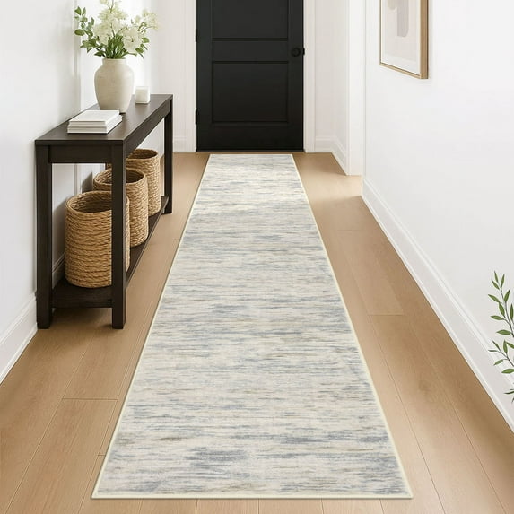 Suelur Carpet Runners for Long Hallways 2x10 Carpet Runners Super Soft Kitchen Runners with Non-Slip Backing Abstract Washable Rug Runner for Entryway Bedroom Indoor, Gray/Beige/Neutral/Multi