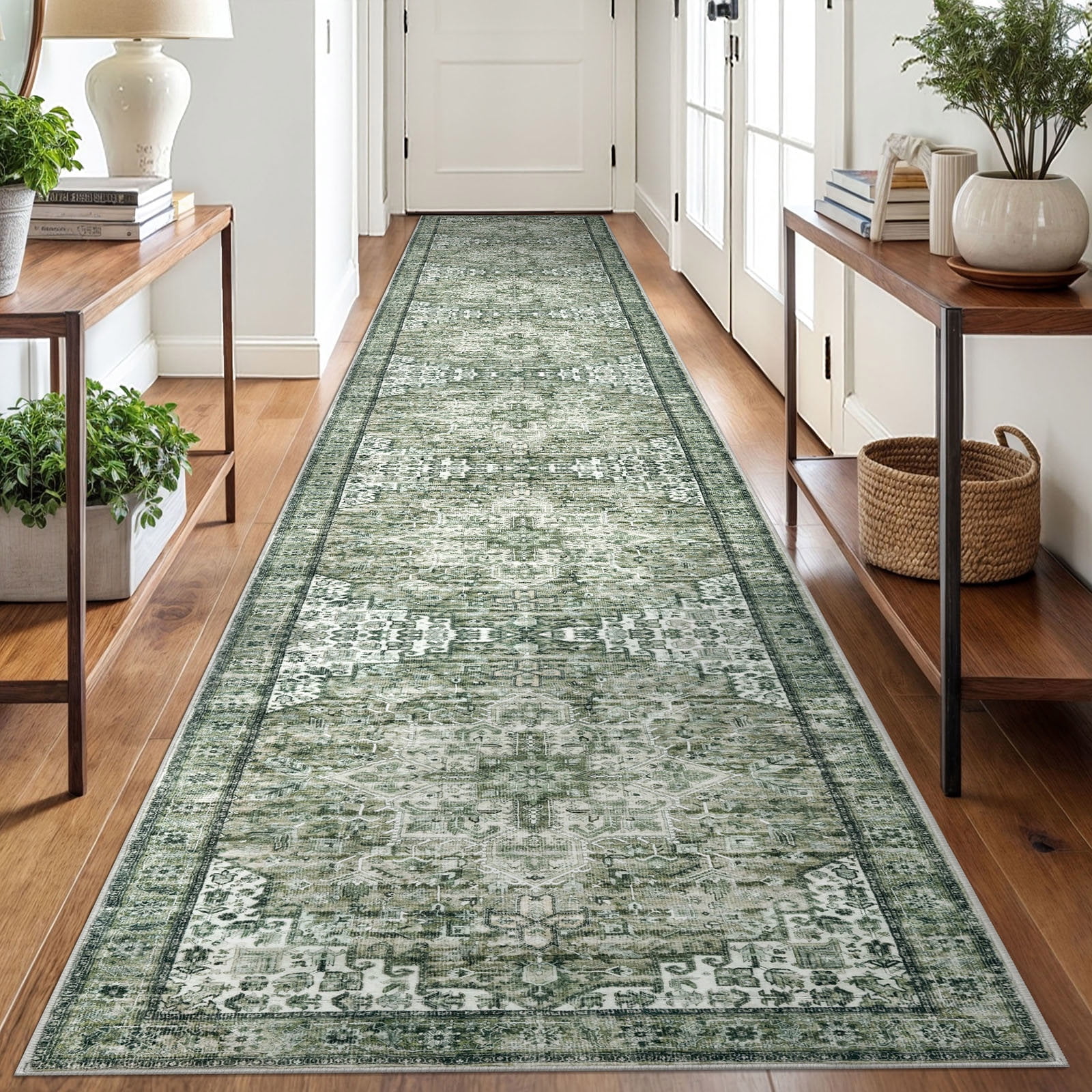 Suelur Runner Rug for Hallways 2.6x18 Long Non-Slip Washable Kitchen ...