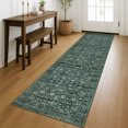 thumbnail image 1 of Suelur Runner Rugs for Hallway 2x8 Washable Kitchen Runner Rug Non-Slip Carpet Runners Printed Super Soft Vintage Floral Floor Runenrs for Entryway Bedroom Laundry Room Indoor, Dark Green, 1 of 10