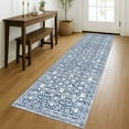 thumbnail image 1 of Suelur Runner Rugs for Hallway 2x8 Washable Kitchen Runner Rug Non-Slip Carpet Runners Printed Super Soft Vintage Floral Floor Runenrs for Entryway Bedroom Laundry Room Indoor, Light Blue and White, 1 of 10