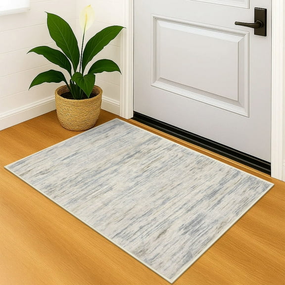 Suelur Washable Rug 2x3 Non Slip Rugs for Entryway Indoor Door Mat Super Soft SmallArea Rug with Rubber Backing for Kitchen Bedside, Gray/Beige/Neutral/Multi