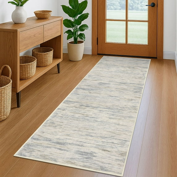 Suelur Runner Rug 2x6 Carpet Runners Super Soft Kitchen Runners with Non-Slip Backing Abstract Washable Rug Runner for Entryway Bedroom Indoor, Gray/Beige/Neutral/Multi