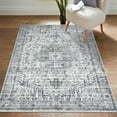 thumbnail image 1 of Suelur Washable Rugs 3x5 Gray Area Rugs Non-Slip Entryway Rugs Soft Low-Pile Printed Distressed Medallion Rug Floor Carpet for Bedroom Entrance Foyer Living Room, 1 of 9