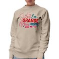 thumbnail image 1 of Suena En Grande Actua Fuerte, Latina Expressions, Spanish Motivational Quote, Sand Crewneck Sweatshirt, XL, 1 of 2