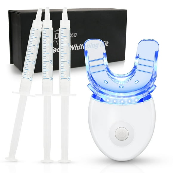Suerbeaty Teeth Whitening Kit with Light, Professional Teeth Whitener with 3 Whitening Gel, Mouth Tray, 15 Minutes Effective Home Tooth WhiteningBattery not included