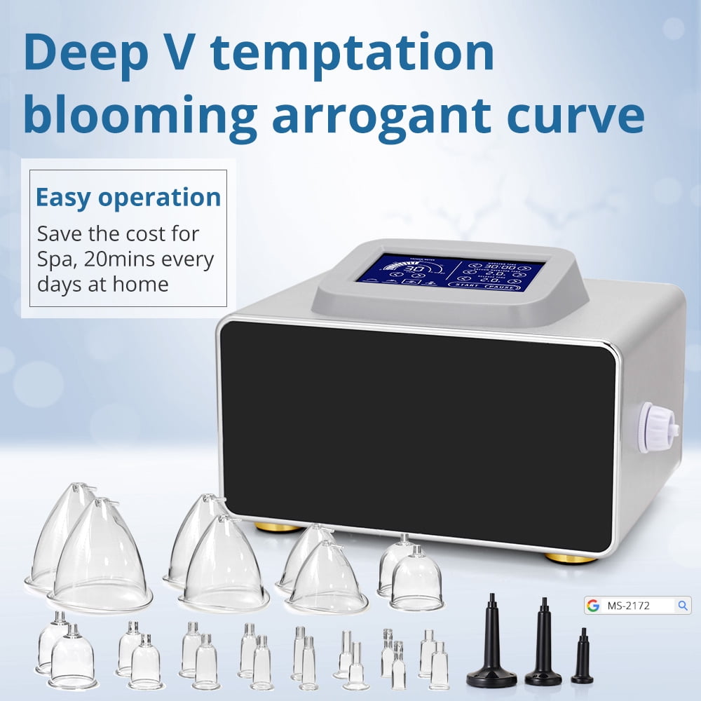 Suerbeaty Vacuum Therapy Machine Professional Massage 060 cmHg Machine with 24 Pcs Vacuum Cups