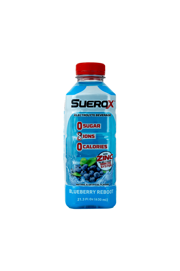 Sugar-Free Electrolyte Drink, Blueberry Reboot, 21 oz Bottle, 1 Count