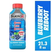 SueroX Sugar-Free Electrolyte Drink, Blueberry Reboot, 21 oz Bottle, 1 Count